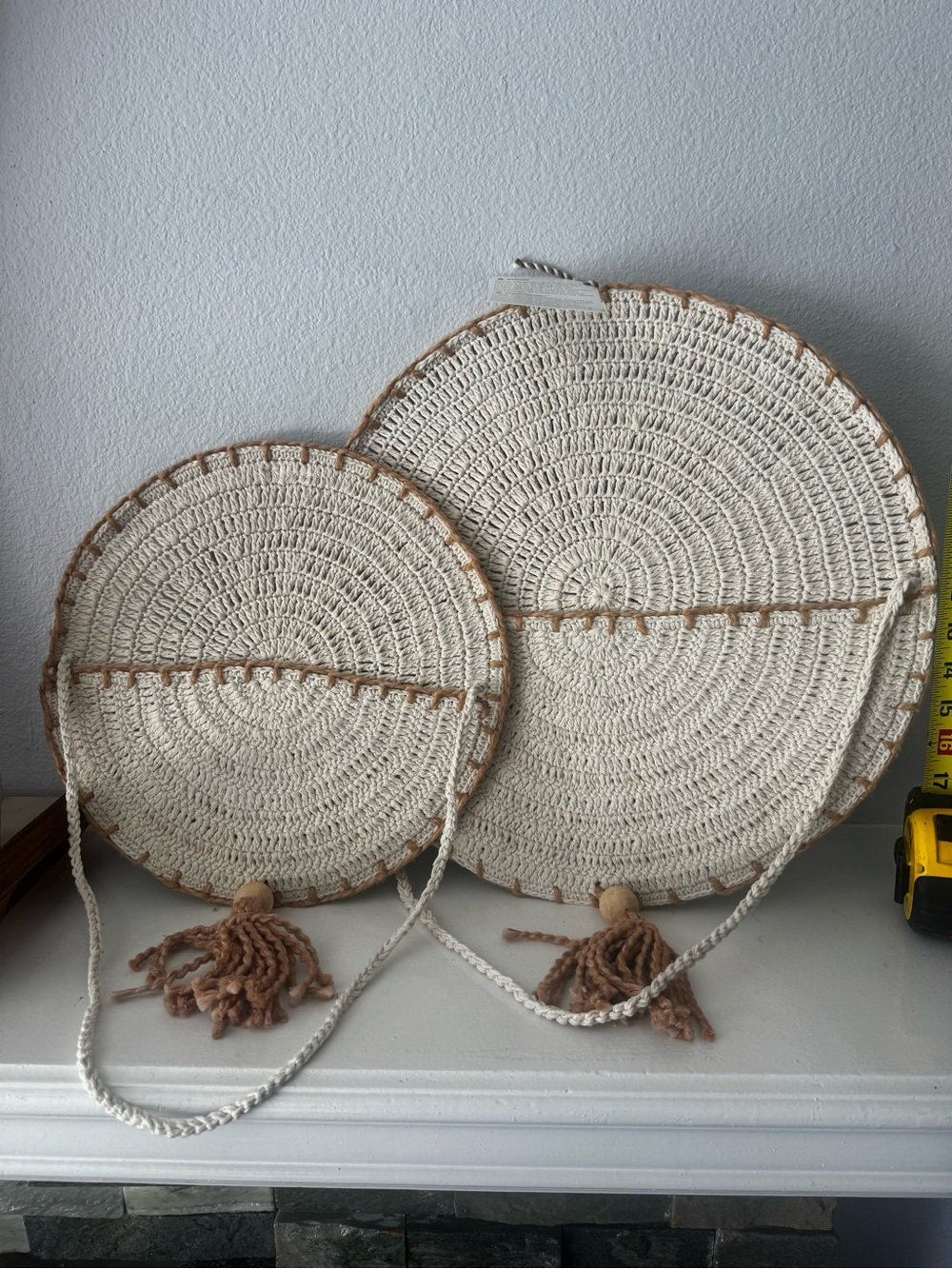 Nursery Crochet Round wall decorative set with storage